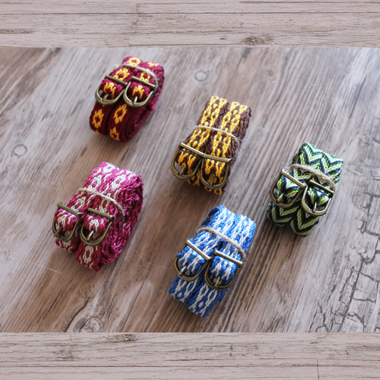 Coppia di cinturini per polpaccio, giarrettiere medievali tessute a mano, accessori abiti medioevo dame e cavalieri, giarrettiera unisex