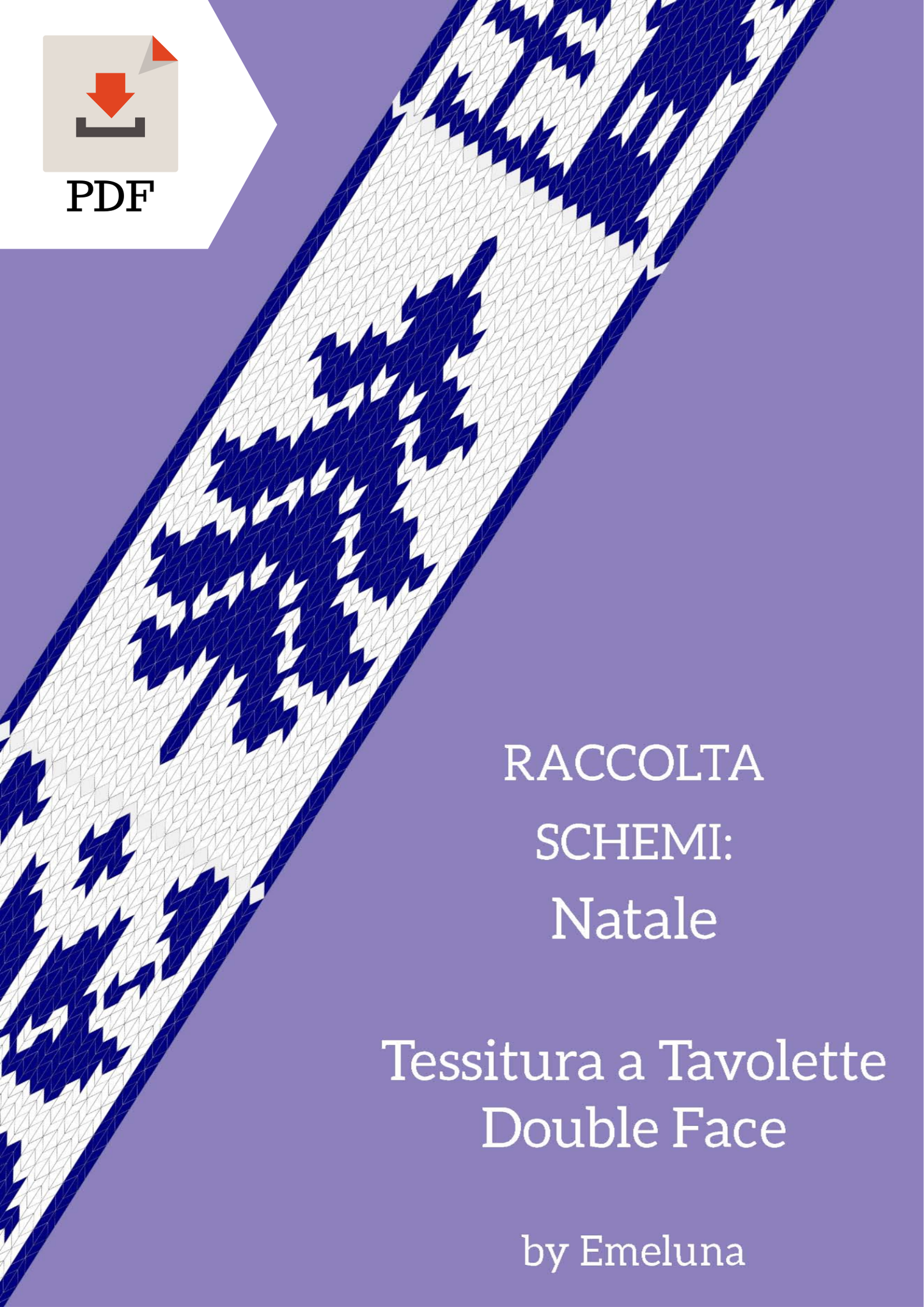Natale collezione schemi tessitura a tavolette double face, schemi tessitura con le carte doppia faccia, livello intermedio