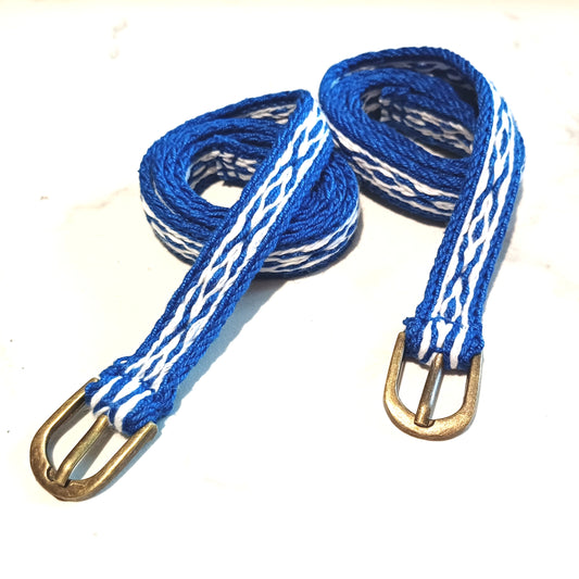 Coppia di cinturini per polpaccio, giarrettiere medievali tessute a mano, accessori abiti medioevo dame e cavalieri, giarrettiera unisex