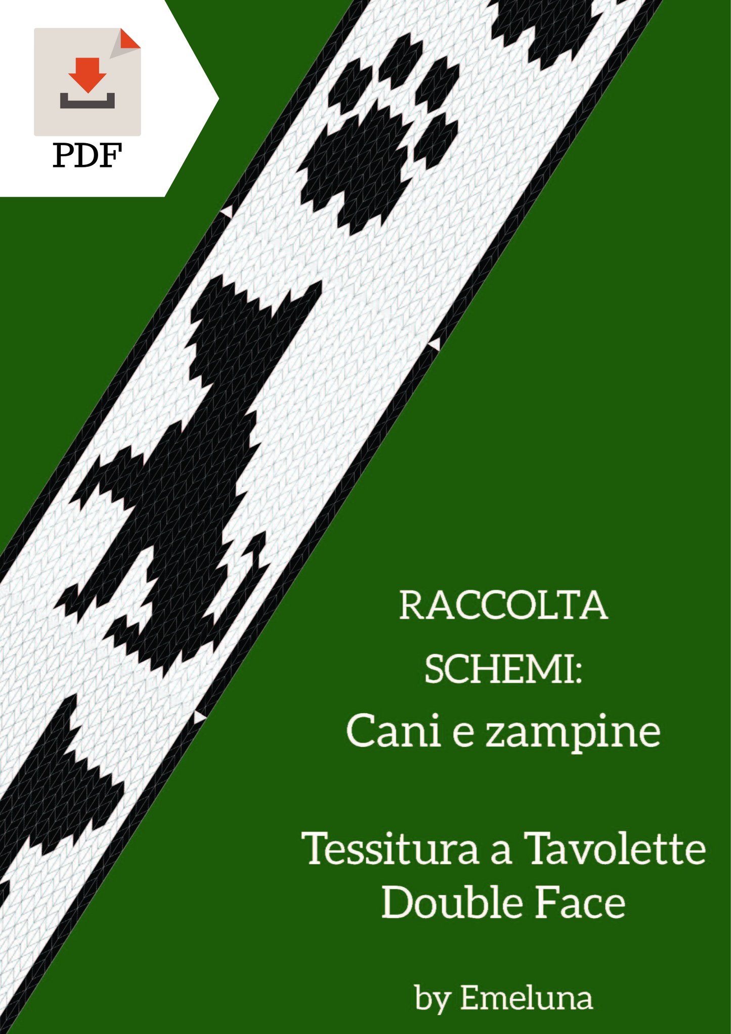 Cani e zampette collezione schemi tessitura a tavolette double face, schemi tessitura con le carte doppia faccia, livello intermedio