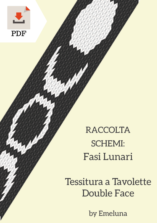 fasi lunari schemi tessitura a tavolette double face, schemi tessitura con le carte doppia faccia, livello intermedio