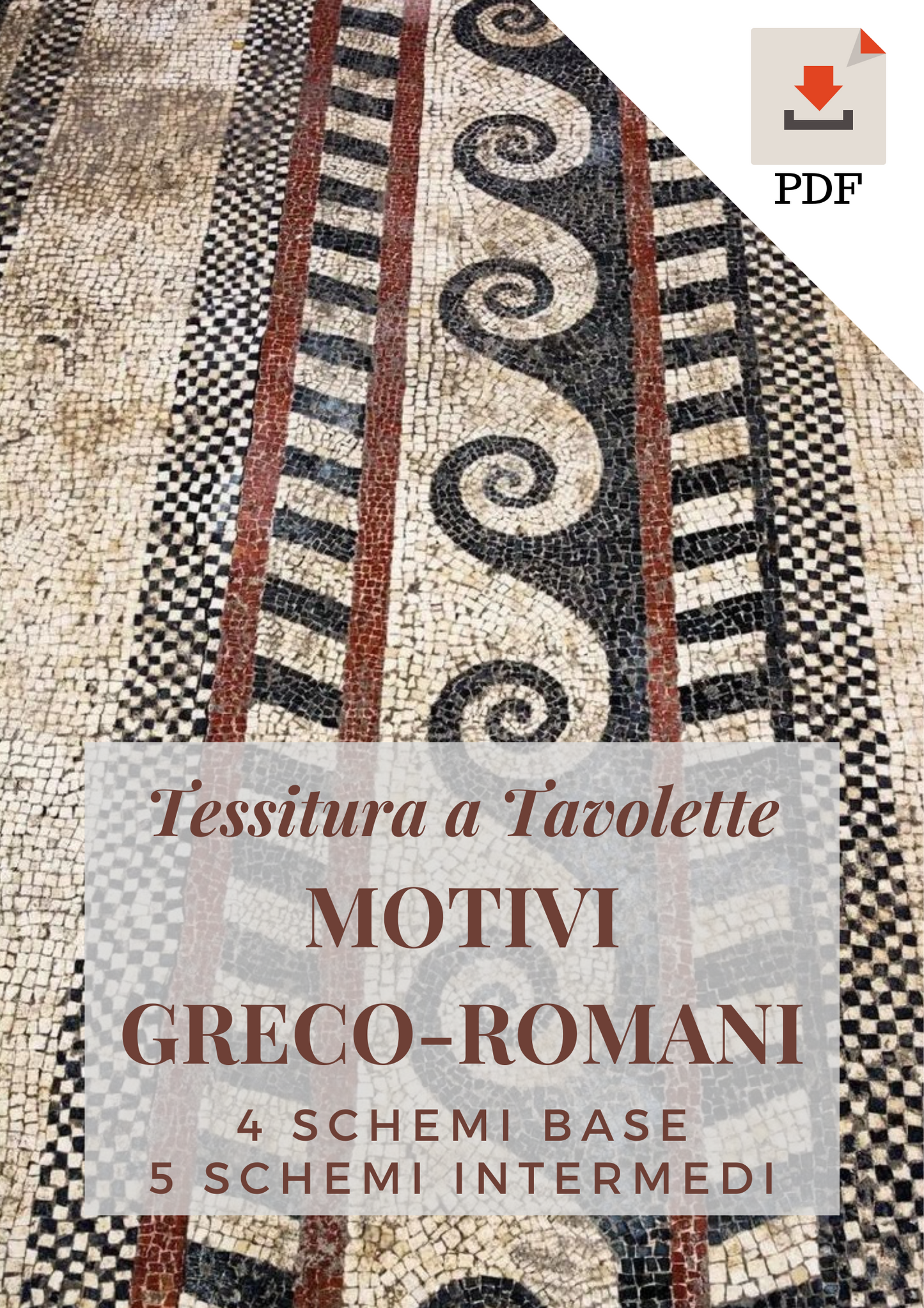 Schemi greco-romani tessitura a tavolette, motivi in stile greco e romano, istruzioni per cinture e decorazioni abiti rievocatori storici