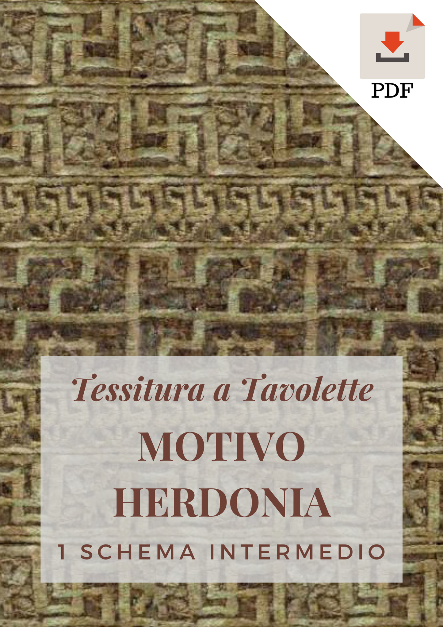 Schema tessitura Herdonia, diagramma tessitura a tavolette epoca romana, istruzioni per cinture e decorazioni abiti rievocatori storici