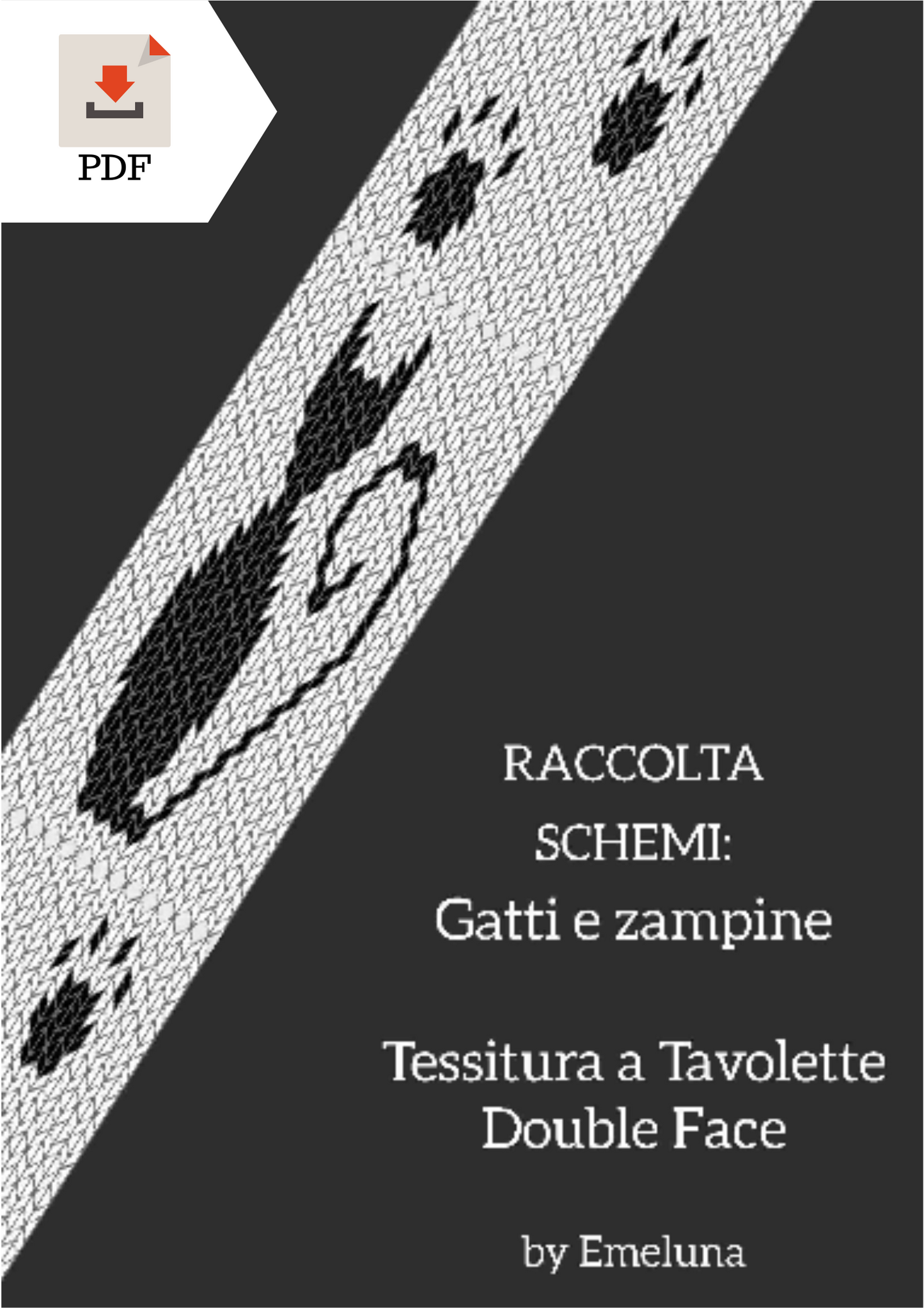 gatti e zampette collezione schemi tessitura a tavolette double face, schemi tessitura con le carte doppia faccia, livello intermedio